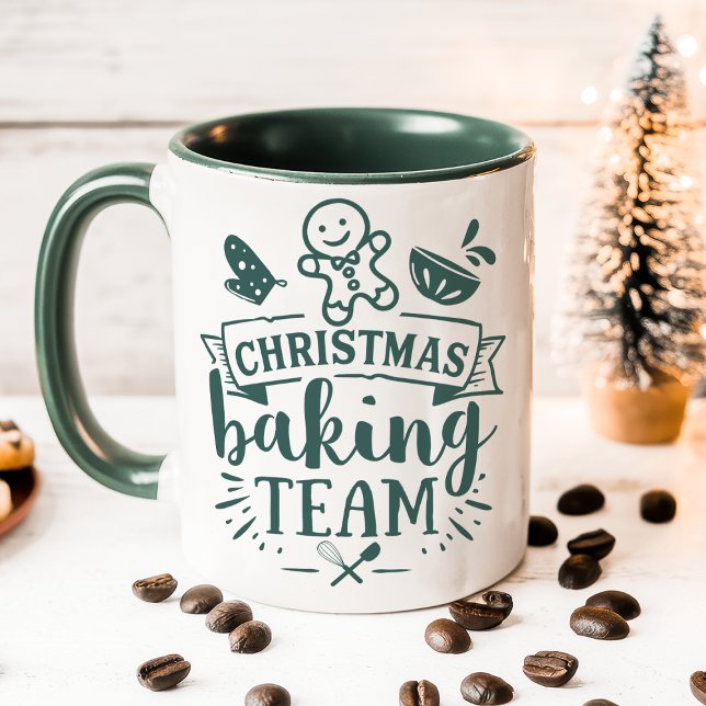 Mug Équipe de pâtisserie de Noël Vacances vertes (Créateur téléchargé)