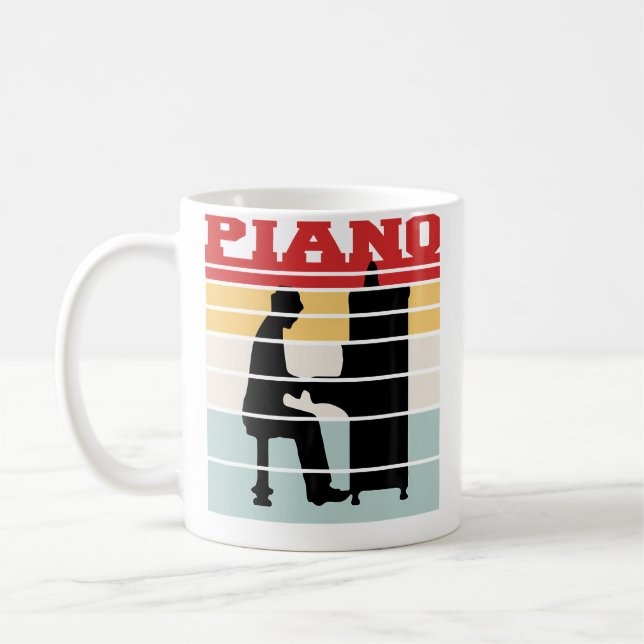 Mug Équipe de piano vintage (Gauche)