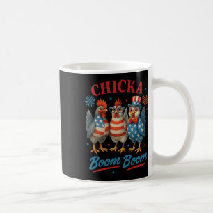 Mug Équipe de poulets Chicka Boom Boom Patriot 4 juill