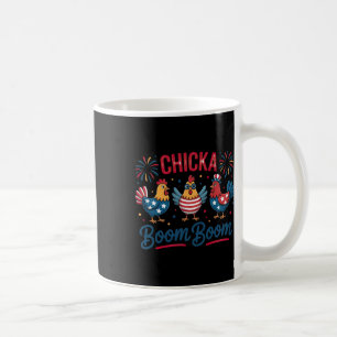 Mug Équipe de poulets Chicka Boom Boom patriote 4 juil