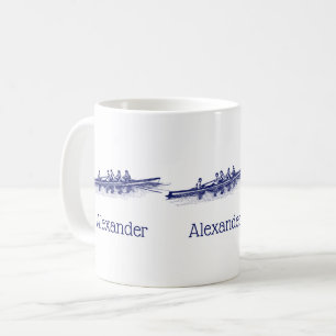 Mug Équipe de rameurs de l'équipage de rame bleu Sport