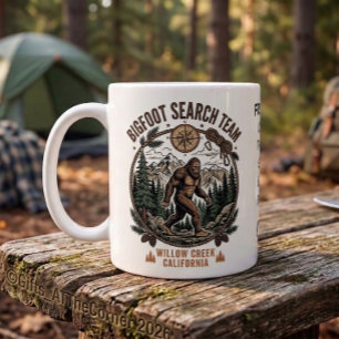Mug Équipe de recherche de Bigfoot Sasquatch en randon