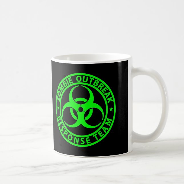 Mug Équipe de réponse à une épidémie de zombies vert n (Droite)