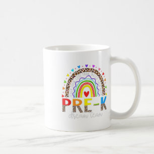 Mug Équipe de rêve de pré-maternelle Léopard Arc-en-ci