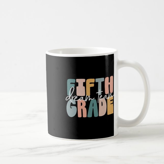Mug Équipe de rêve rétro de cinquième année Prof cool  (Droite)