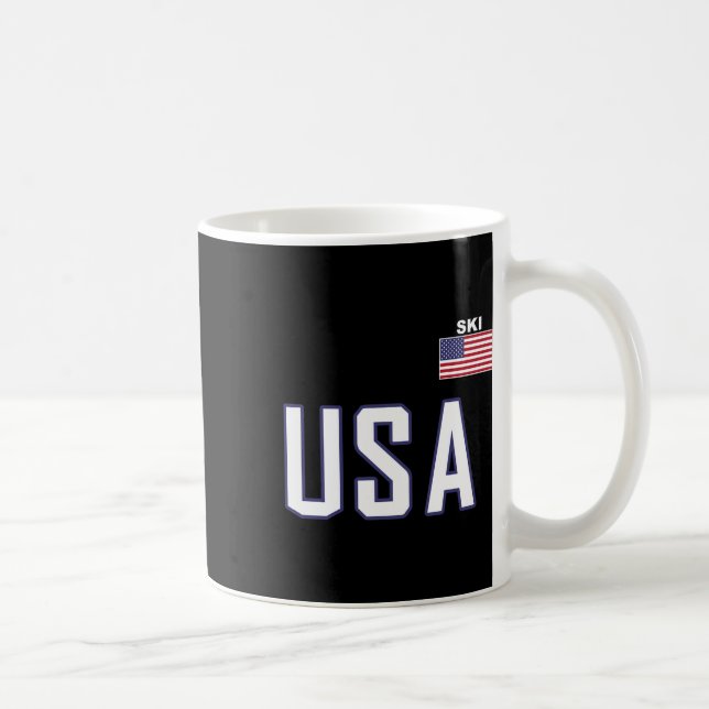 Mug Équipe de ski du drapeau américain Équipement de s (Droite)