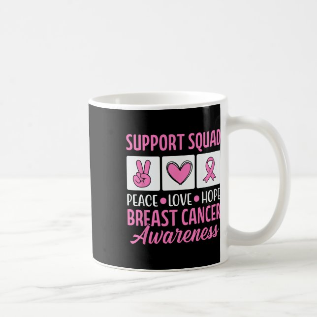 Mug Équipe De Soutien Au Cancer Du Sein Pour Les Guerr (Droite)