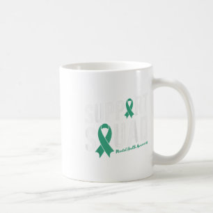 Mug Équipe De Soutien Au Ruban Vert Pour La Sensibilis