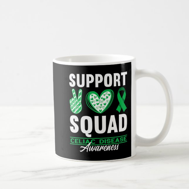 Mug Équipe de soutien I Gluten Sans Coeliaque Maladie  (Droite)