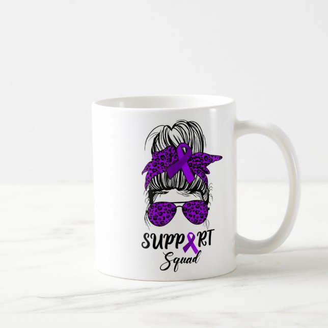 Mug Équipe de soutien Messy Bun Purple Warrier Heimerh (Droite)