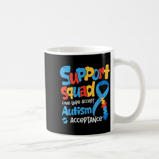 Mug Équipe de soutien pour la sensibilisation à l'auti (Droite)