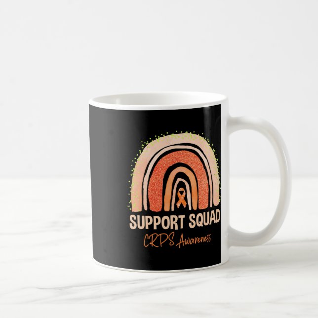 Mug Équipe de soutien Ruban orange arc-en-ciel de sens (Droite)