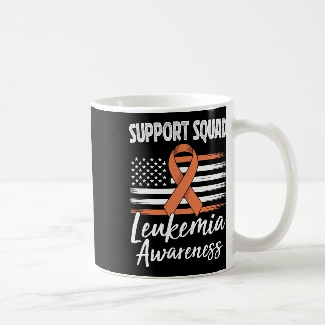 Mug Équipe de soutien Ruban orange de sensibilisation  (Droite)