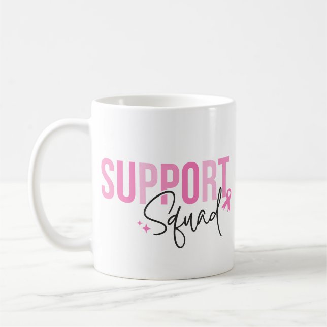 Mug Équipe de soutien Ruban rose de sensibilisation au (Gauche)