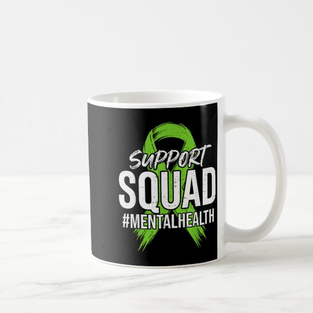 Mug Équipe de soutien Ruban vert de sensibilisation à  (Droite)