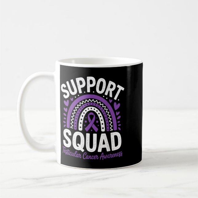 Mug Équipe de soutien Ruban violet de sensibilisation  (Gauche)