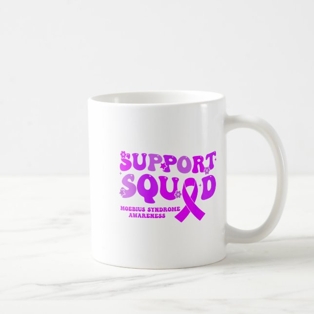 Mug Équipe de soutien Ruban Violet Design Moebius (Droite)