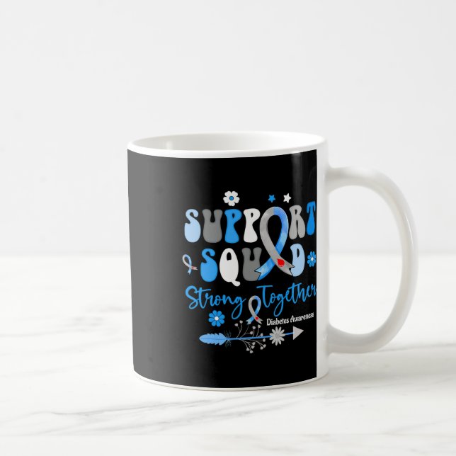 Mug Équipe de soutien super Ruban T1d Sensibilisation  (Droite)