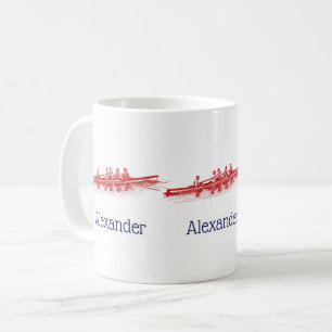 Mug Équipe de sports nautiques Red Rowing Rowers