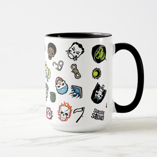 Mug Équipe de suicide | Emoji Motif de l'équipe de sui (Droite)