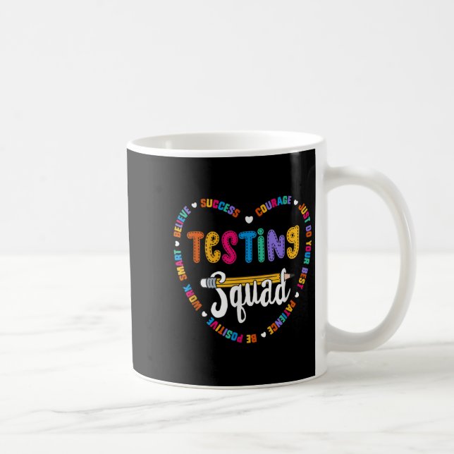 Mug Équipe de test Jour de motivation Test Paroles Cœu (Droite)