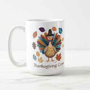 Mug Équipe de Thanksgiving Pèlerin Dinde Feuilles d'au