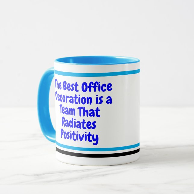 Mug Équipe de Travail Positive  (Cadeau de Collègue) M (Devant gauche)