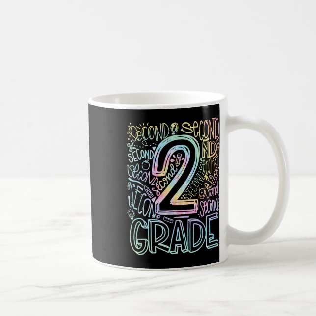 Mug Équipe de typographie de 2e année Tie Dye Thé de d (Droite)