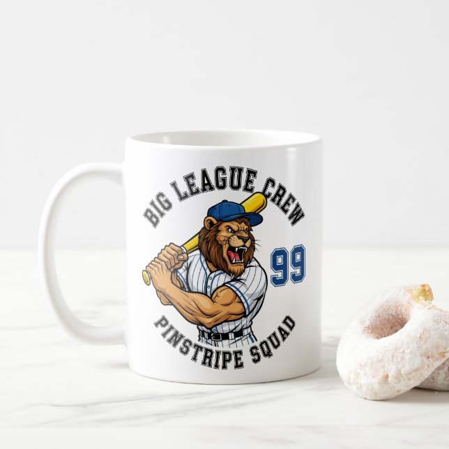 Mug Équipe de Varsity de baseball de Lion athlétique (Avec donut)