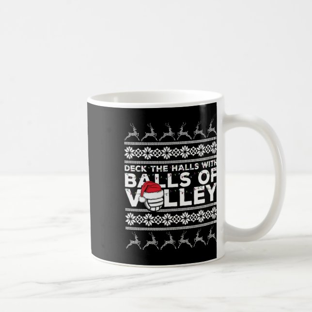 Mug Équipe de volleyball laide doux lumières de Noël S (Droite)