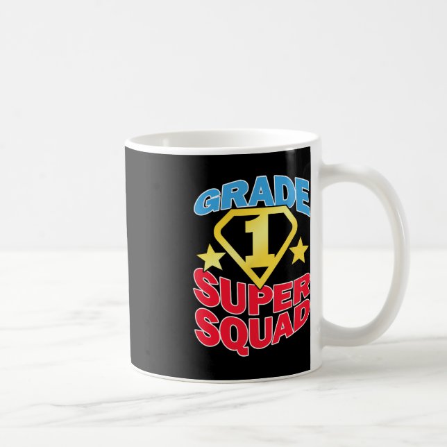 Mug Équipe d'enseignants superhero de 1re année (Droite)