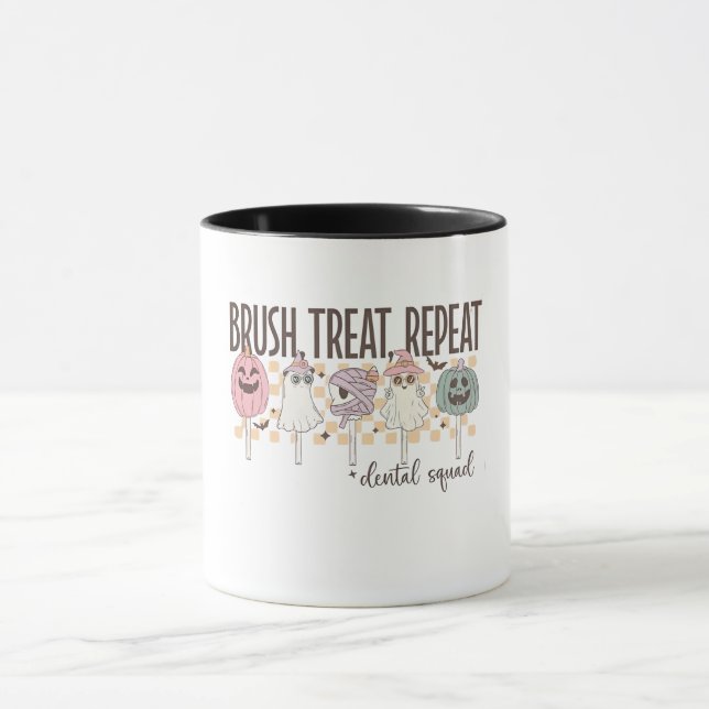 Mug Équipe dentaire drôle et effrayante Brosse Traite  (Centre)