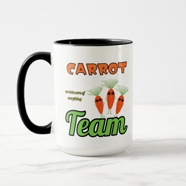 Mug Équipe des carottes drôles (Gauche)