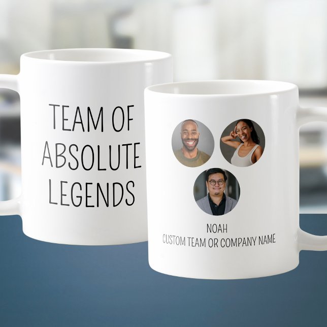 Mug Équipe Des Légendes Absolues 3 Photo Coworker Offi (Team Of Absolute Legends 3 Photo Coworker Office Coffee Mug
)