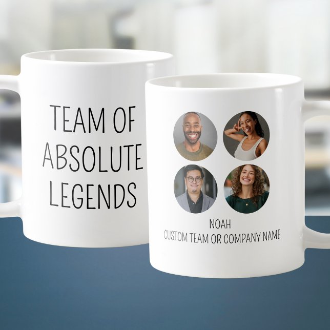 Mug Équipe Des Légendes Absolues 4 Photo Coworker Offi (Team Of Absolute Legends 4 Photo Coworker Office Coffee Mug
)