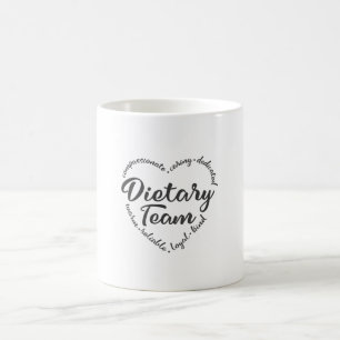 Mug Équipe diététique, aide diététique, travaille