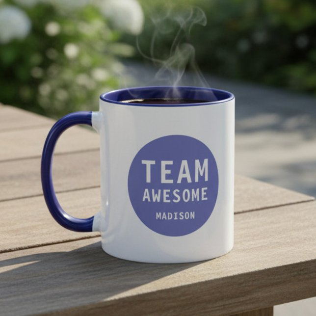 Mug Équipe drôle Nom personnalisé Awesome Violet (Créateur téléchargé)