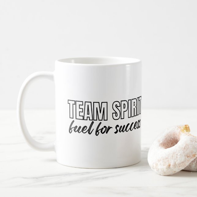 Mug Équipe Esprit Citation Inspirante Entreprise Perso (Avec donut)