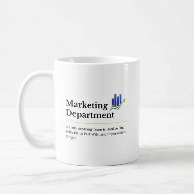 Mug Équipe incroyable du département de marketing pers (Gauche)