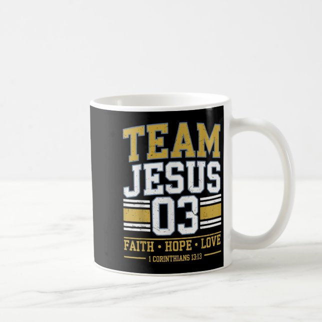 Mug Équipe Jésus 03 Foi chrétienne Hommes Adolescente  (Droite)
