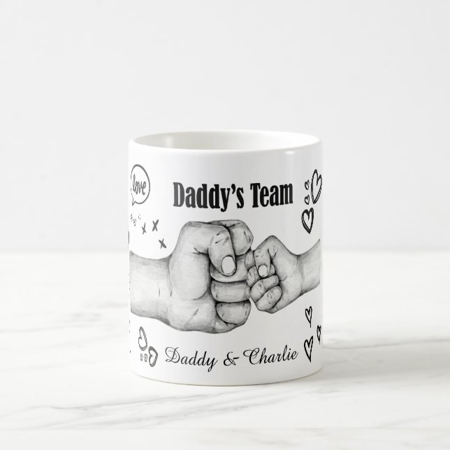 Mug Équipe personnalisée de Papa Équipe Papa & nom de  (Centre)