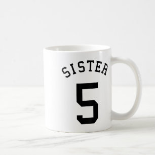 Mug Équipe sœur uniforme # 5 Handbyll Sis Football Vol