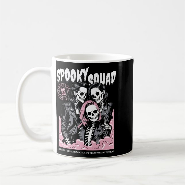 Mug Équipe squelette d'Halloween assortie pour hommes (Gauche)