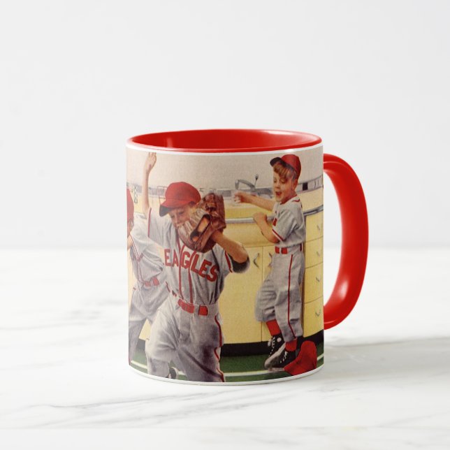 Mug Équipe vintage De Baseball Sports, Boys Roughhousi (Devant droit)