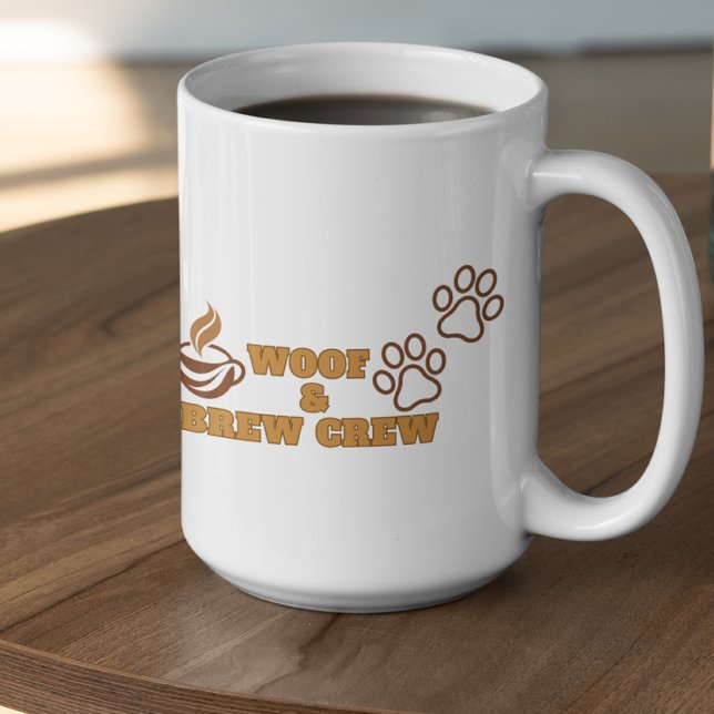 Mug Équipe Woof et Brew personnalisable (Créateur téléchargé)