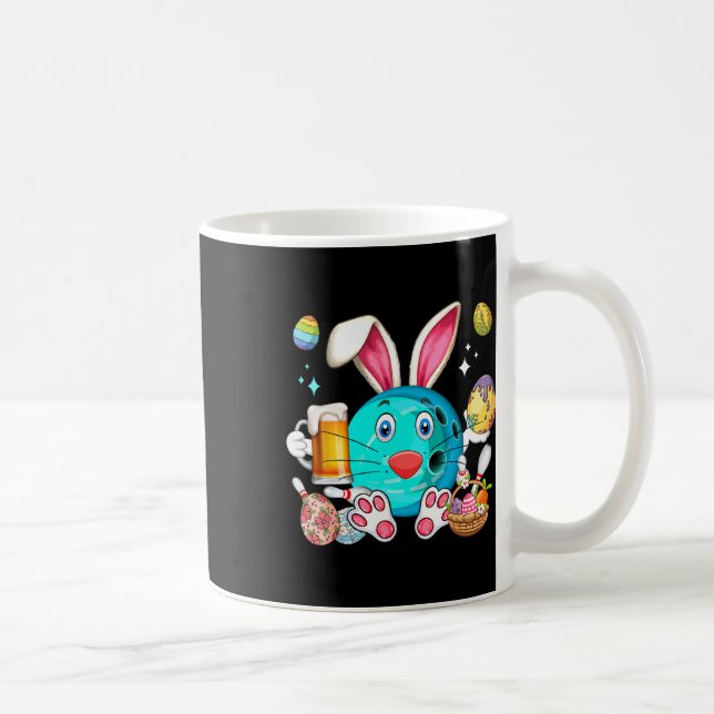 Mug Équipement de bowling Bunny de Pâques Boire Bière  (Droite)