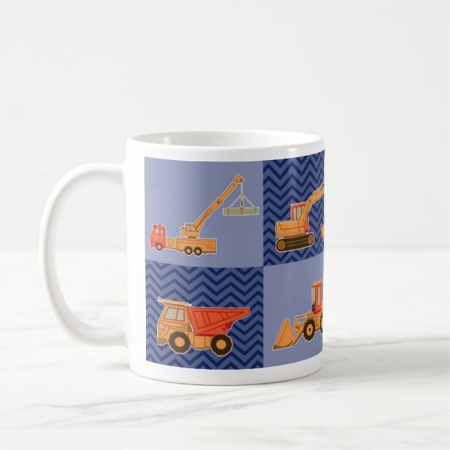 Mug Équipement lourd de transport - collage (Gauche)