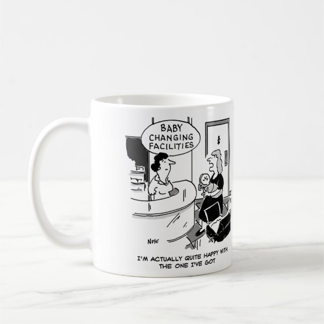 Mug Équipements pour changer les bébés. Nouvelle mère (Gauche)