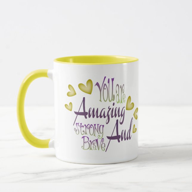 Mug  Eres asombrosa, fuerte y valiente (Gauche)