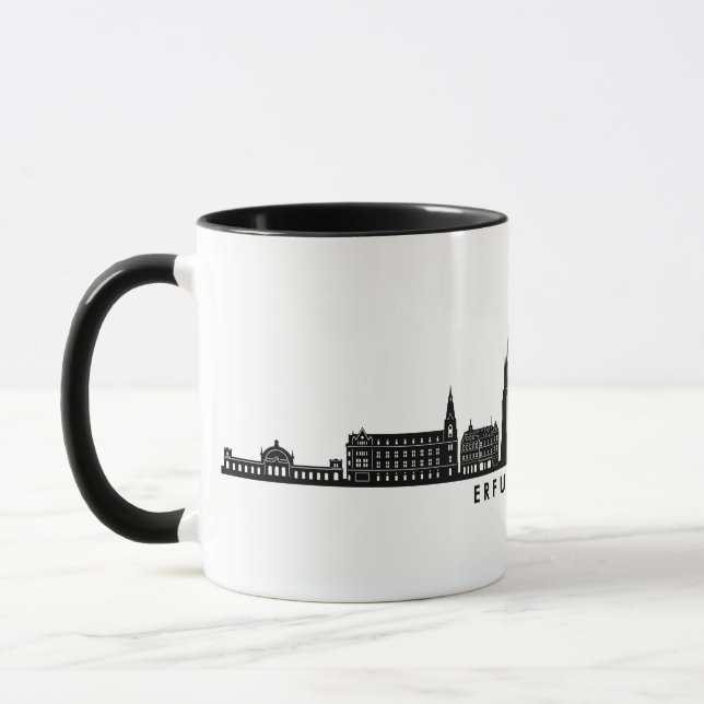 Mug ERFURT Thuringe Allemagne City Skyline Silhouette (Gauche)
